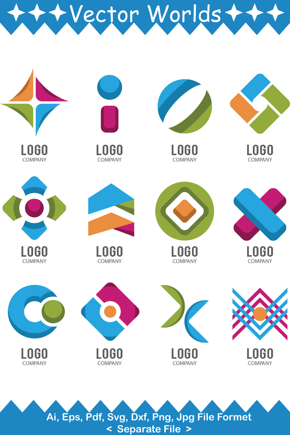 Logo Design SVG Vector Design pinterest preview image.