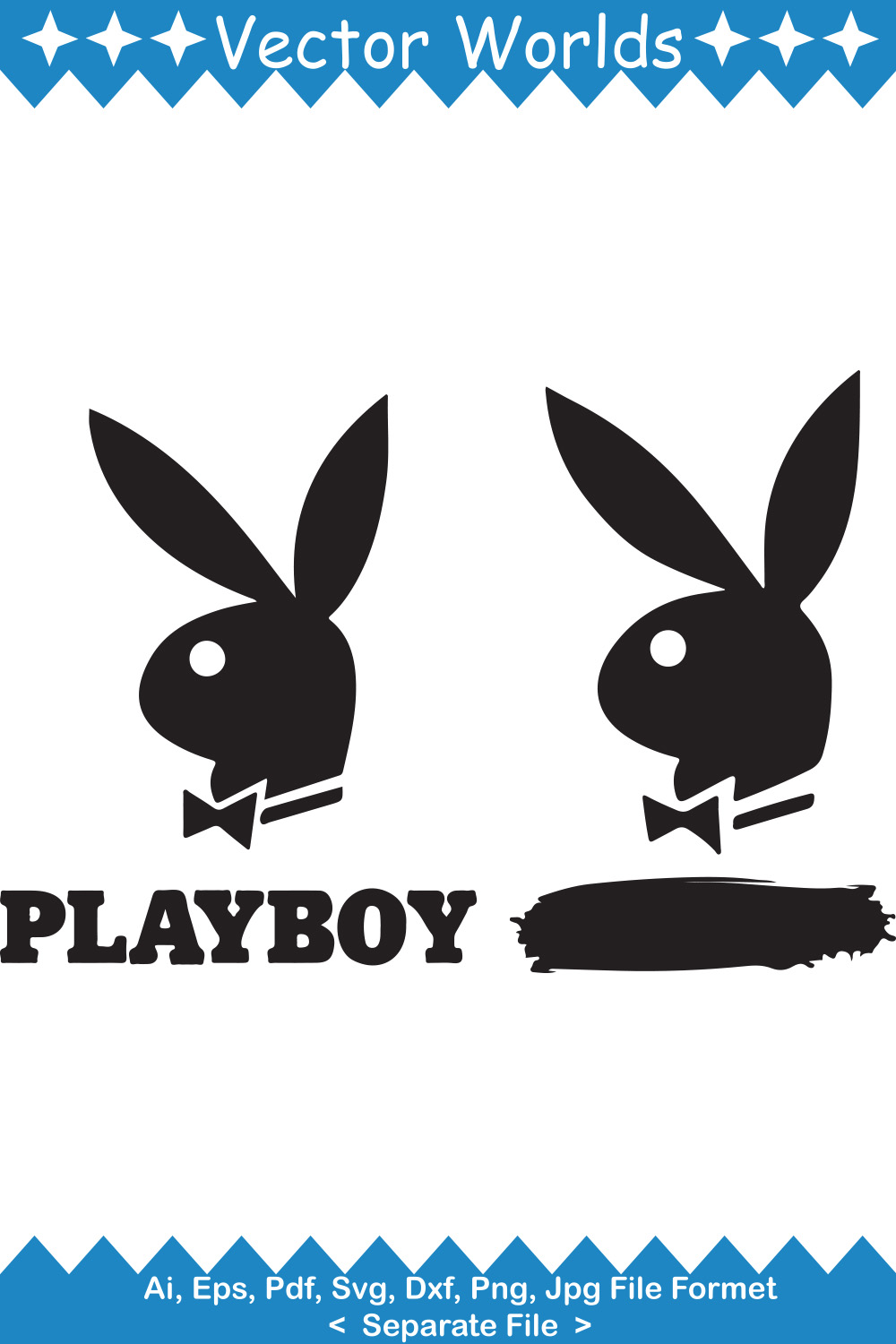 Playboy Logo SVG Vector Design pinterest preview image.