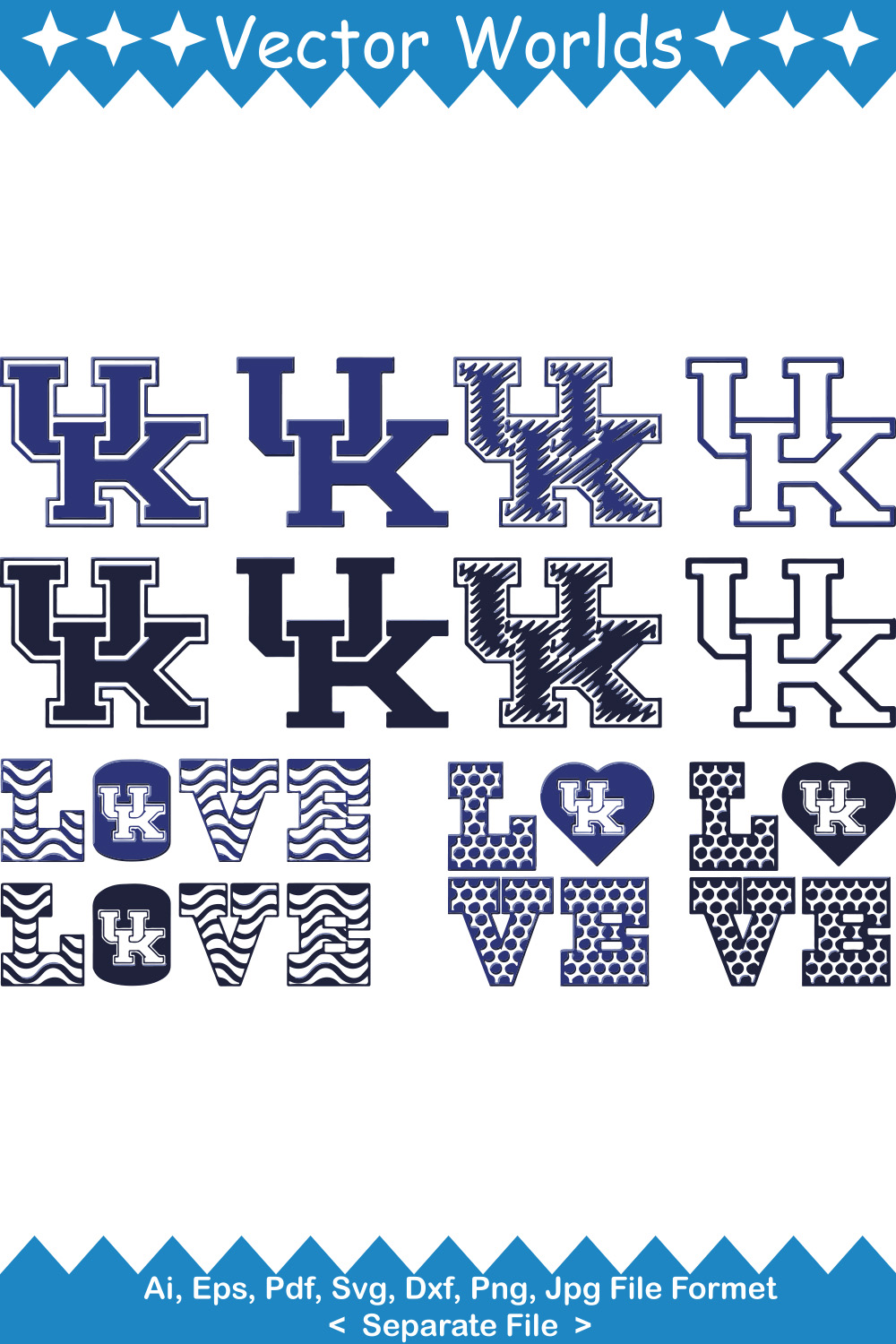 Kentucky Wildcats SVG Vector Design pinterest preview image.