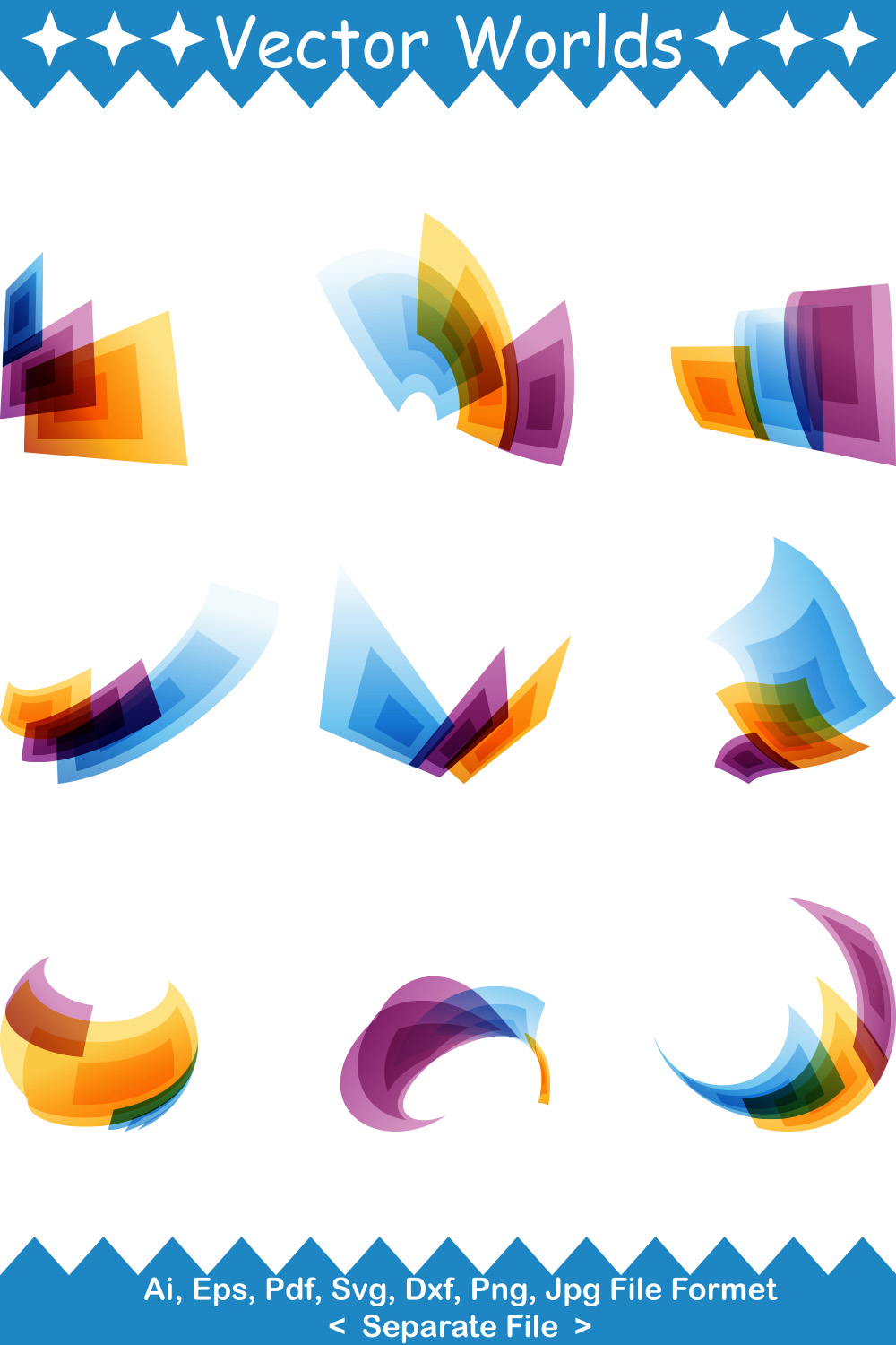 3D Logo SVG Vector Design pinterest preview image.
