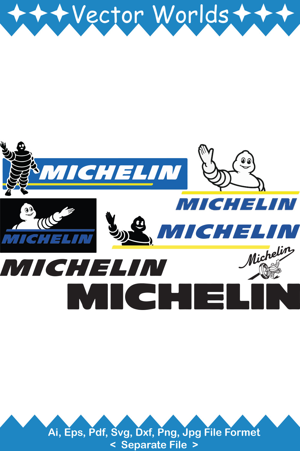 Michelin Logo SVG Vector Design pinterest preview image.