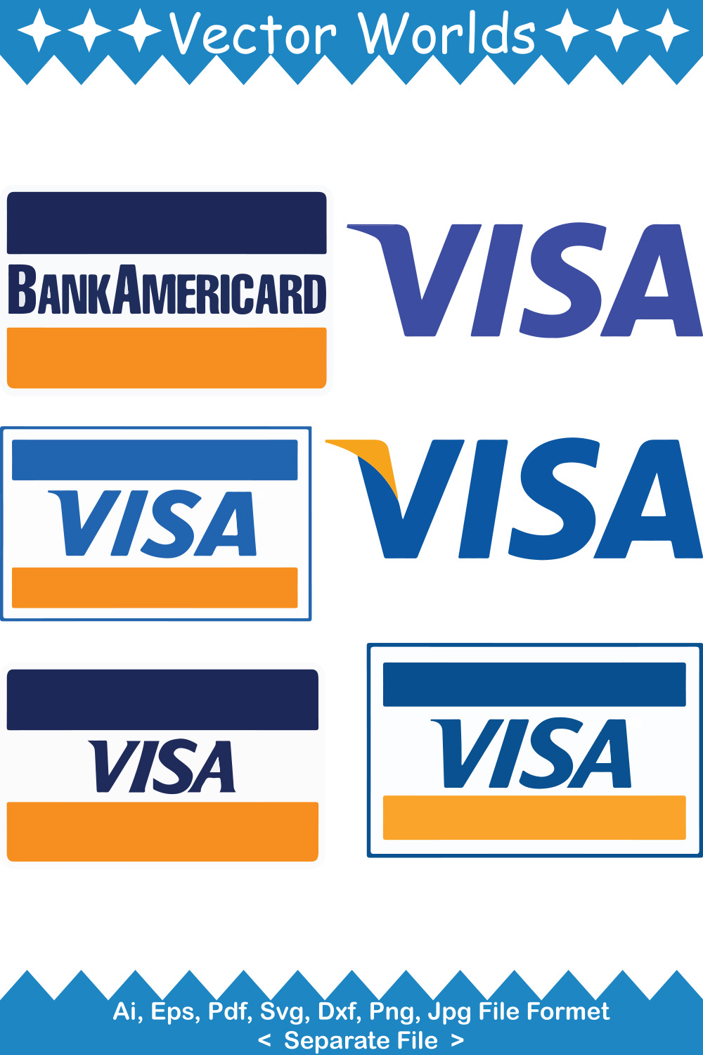Visa Logo SVG Vector Design pinterest preview image.