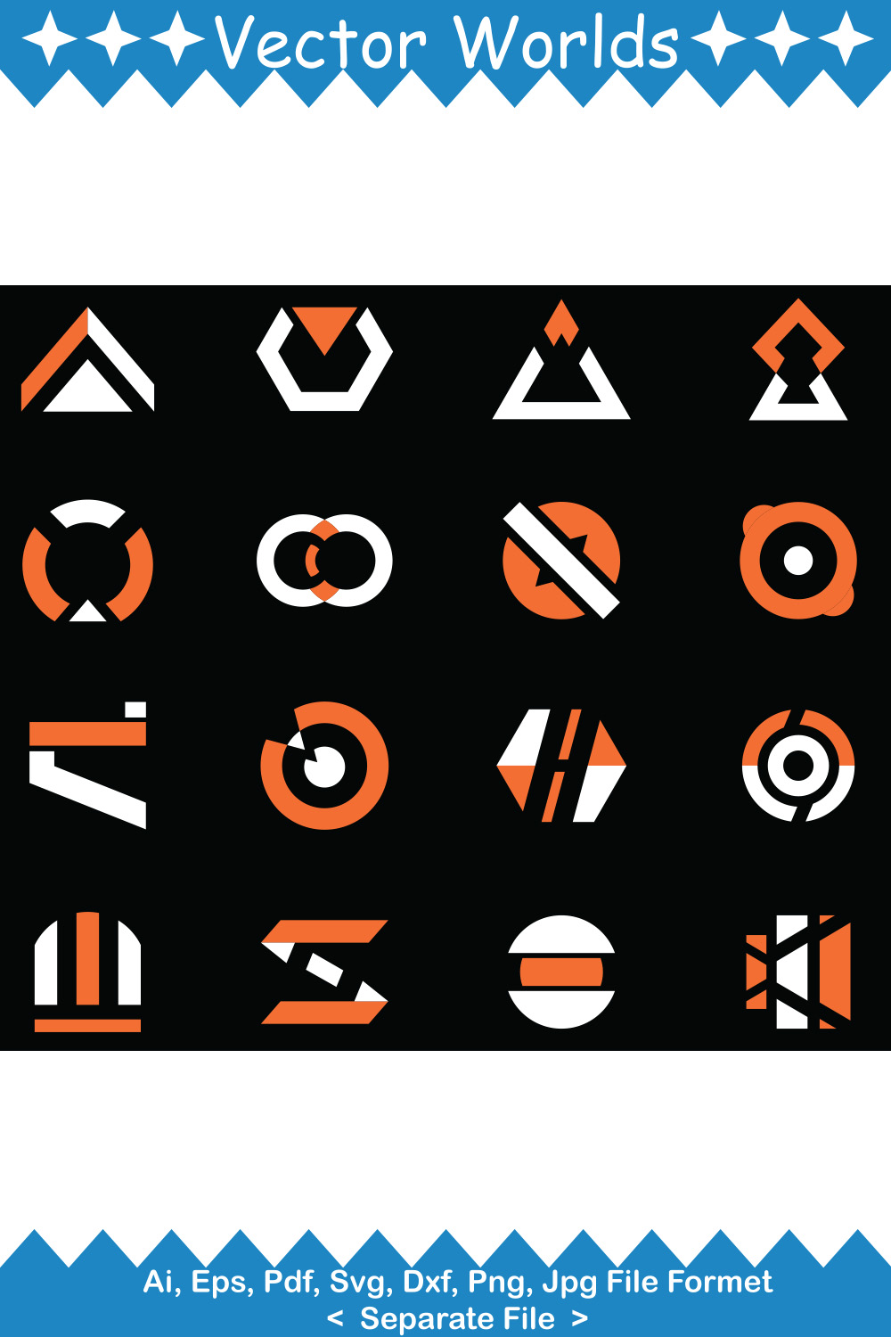 Letter Logo SVG Vector Design pinterest preview image.