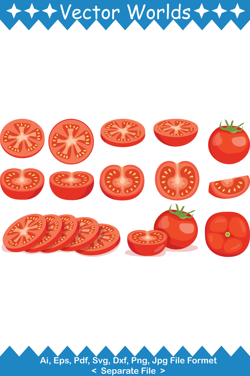 La Tomatina SVG Vector Design pinterest preview image.
