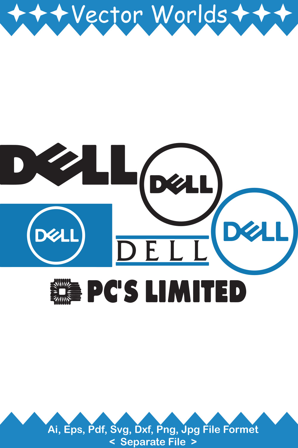 Dell Logo SVG Vector Design pinterest preview image.