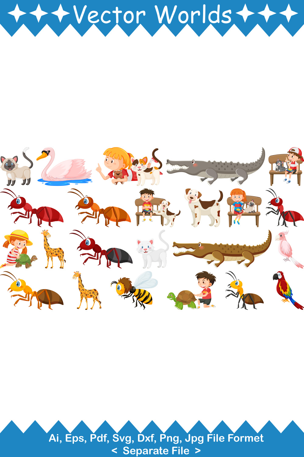 ZOO SVG Vector Design pinterest preview image.