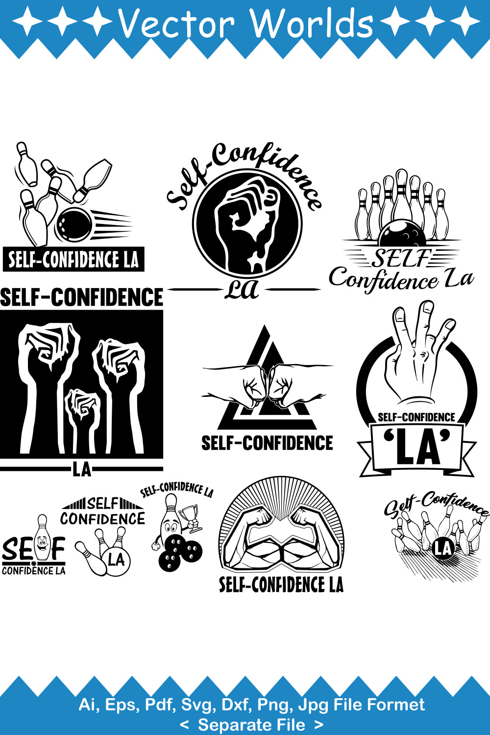 Confidence T Shirt Design SVG Vector Design pinterest preview image.