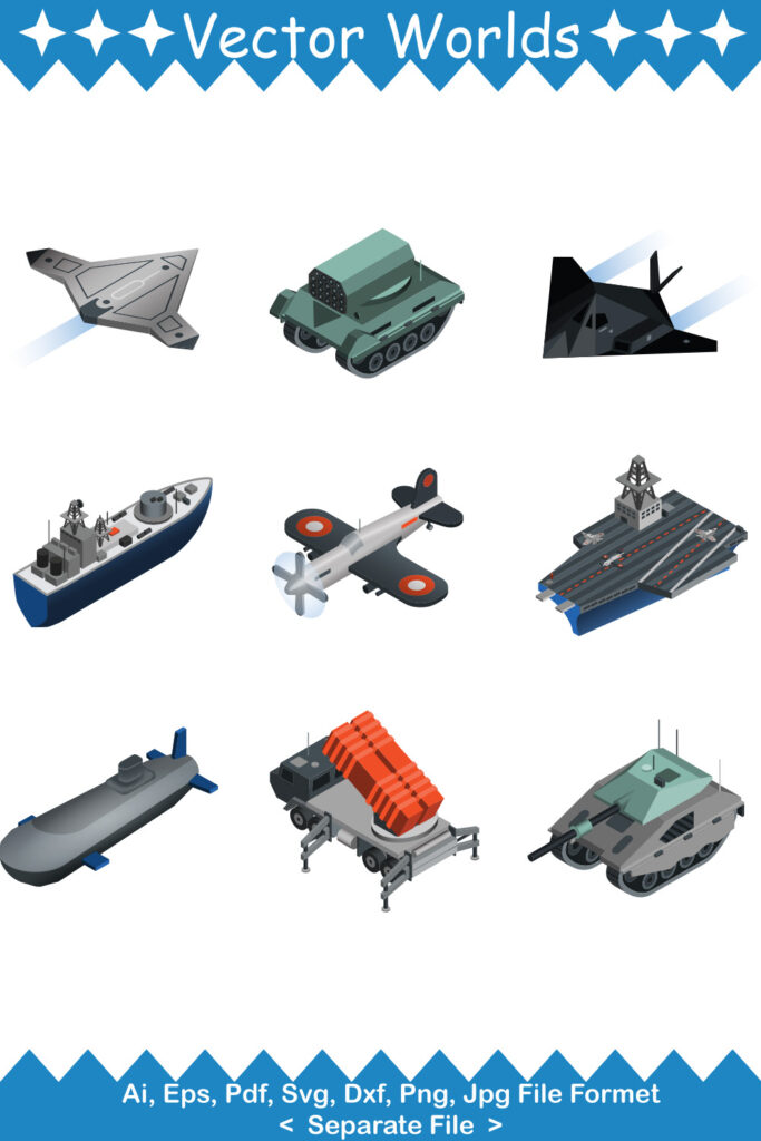 Equitment Svg Color Military Equipment Weapon SVG Vector Design - MasterBundles