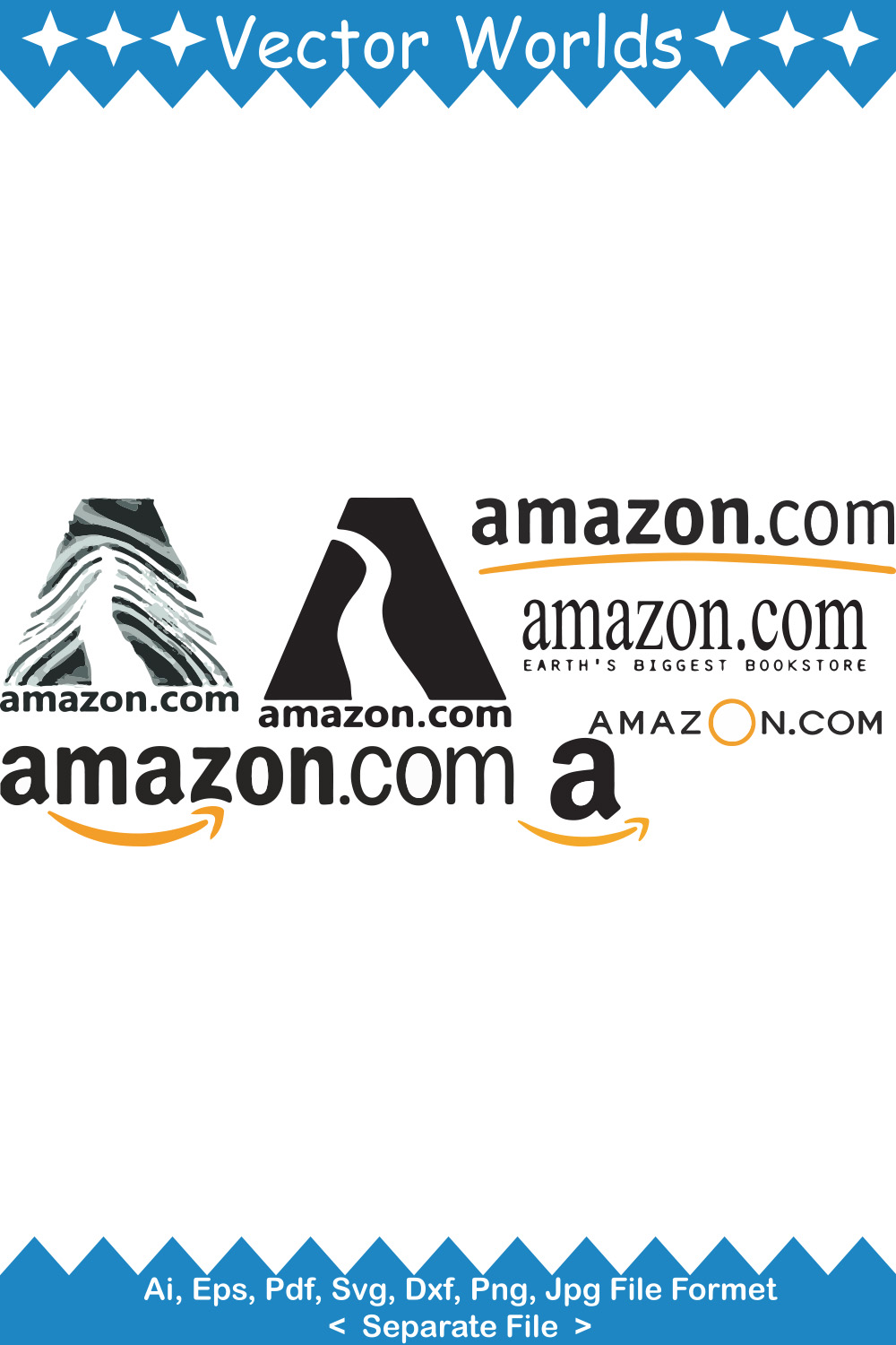 Amazon Logo SVG Vector Design pinterest preview image.