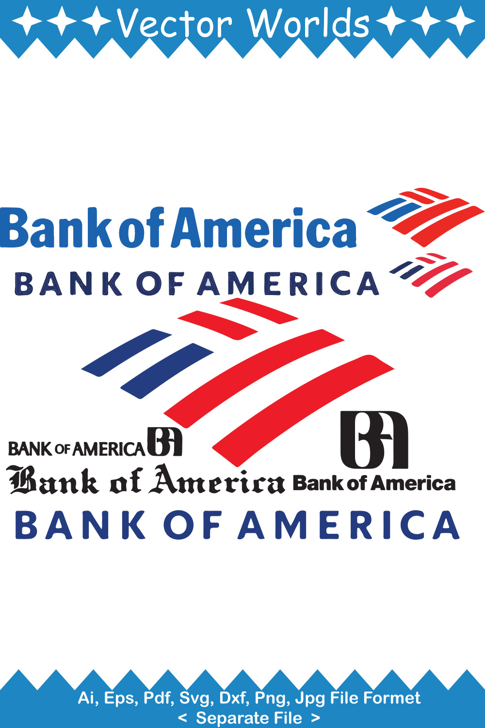 Bank of America Logo SVG Vector Design pinterest preview image.