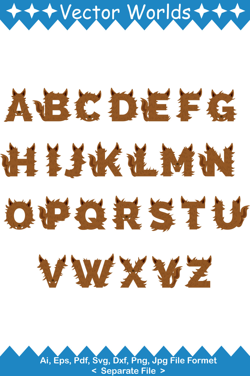 Halloween Alphabet SVG Vector Design pinterest preview image.