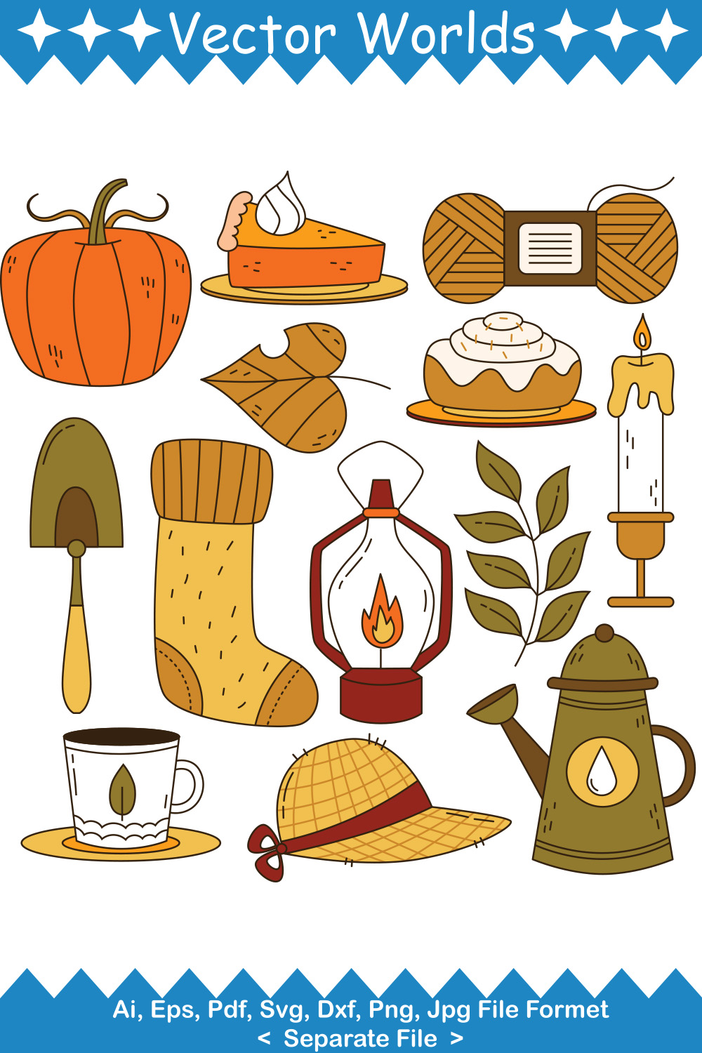 Fall SVG Vector Design pinterest preview image.