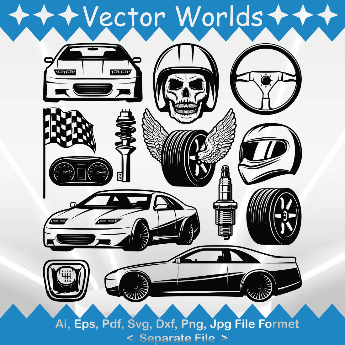 Car Element SVG Vector Design preview image.