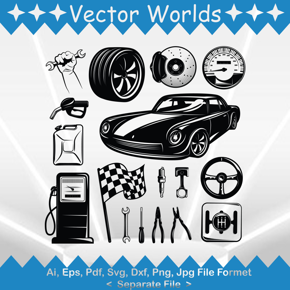 Car Element SVG Vector Design preview image.