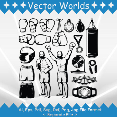 Boxing Element SVG Vector Design cover image.