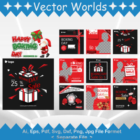 Boxing Day SVG Vector Design cover image.