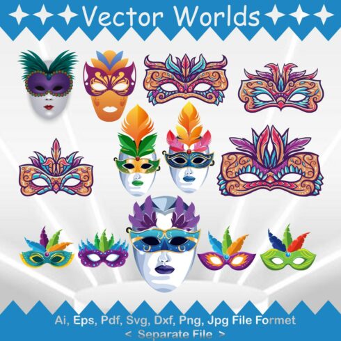 Carnival Of Venice SVG Vector Design cover image.