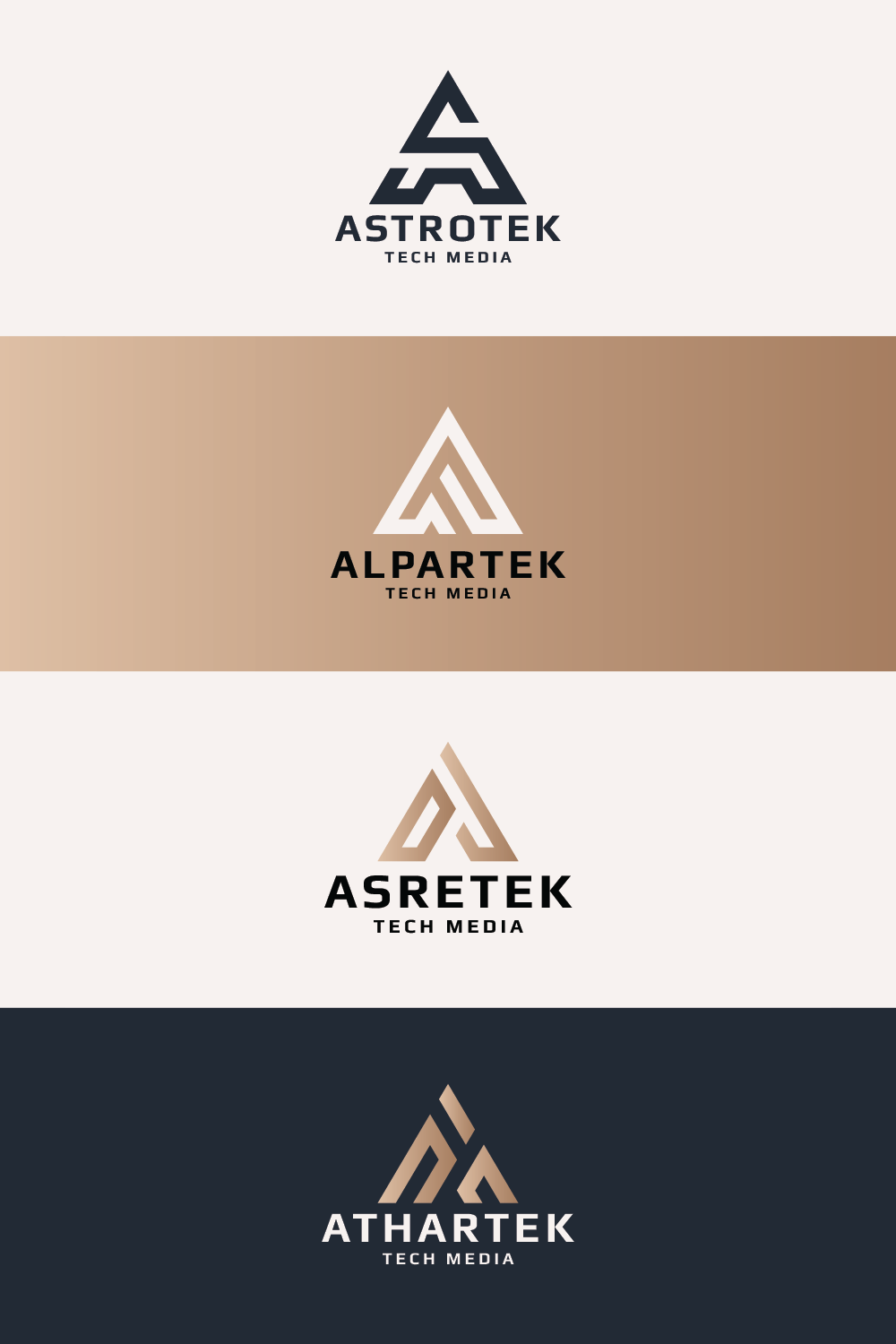 Letter A Logo Bundle Pack pinterest preview image.