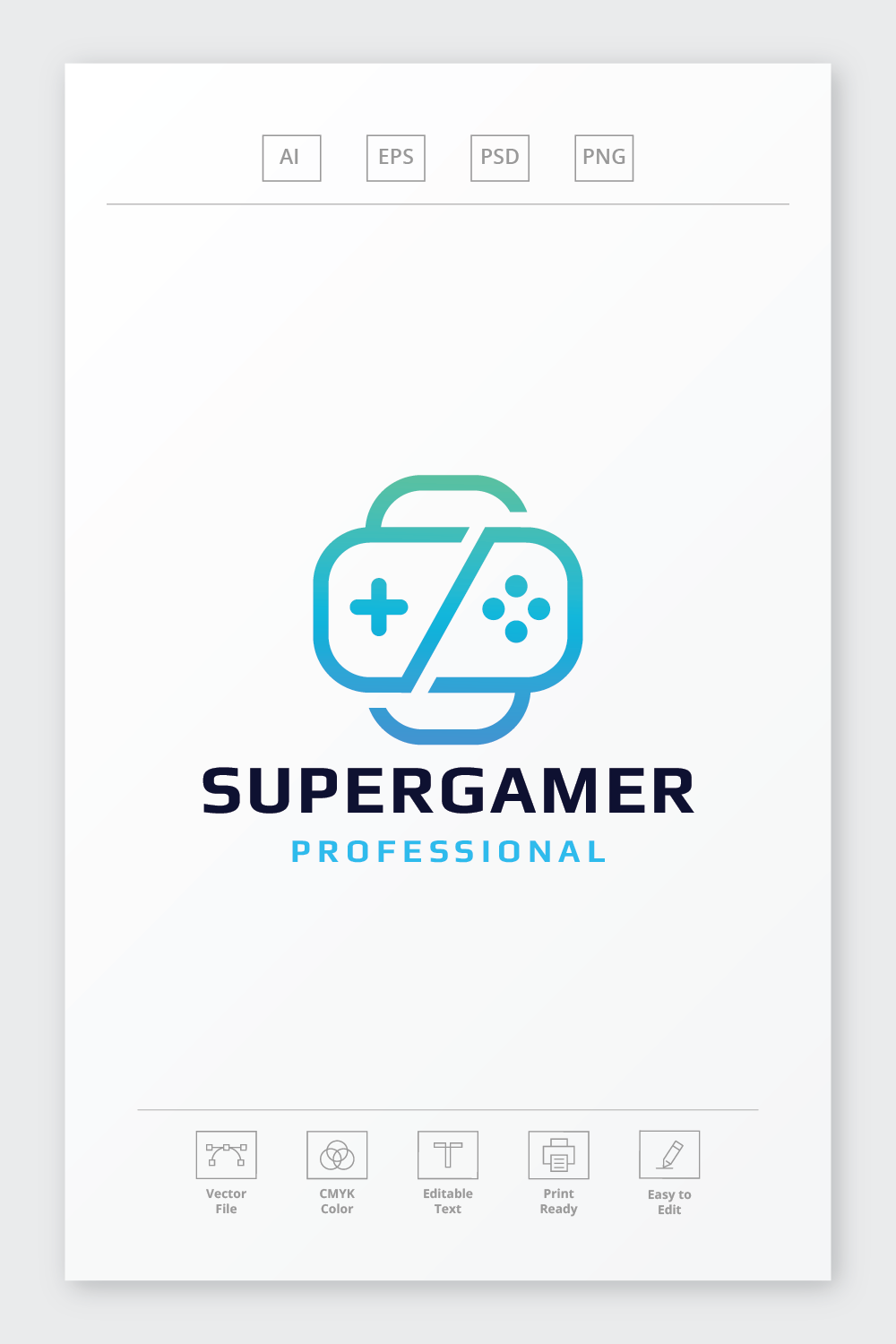 Super Gamer Letter S Logo pinterest preview image.