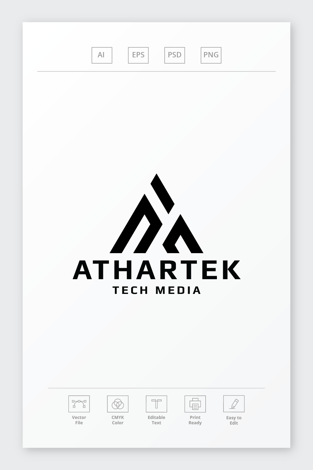 Athartek Letter A Logo pinterest preview image.