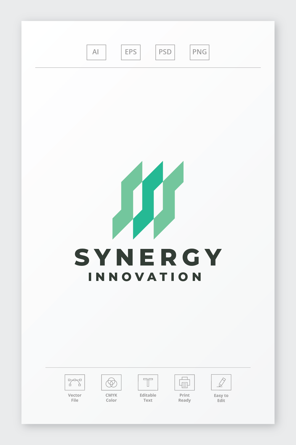 Synergy Letter S Logo pinterest preview image.