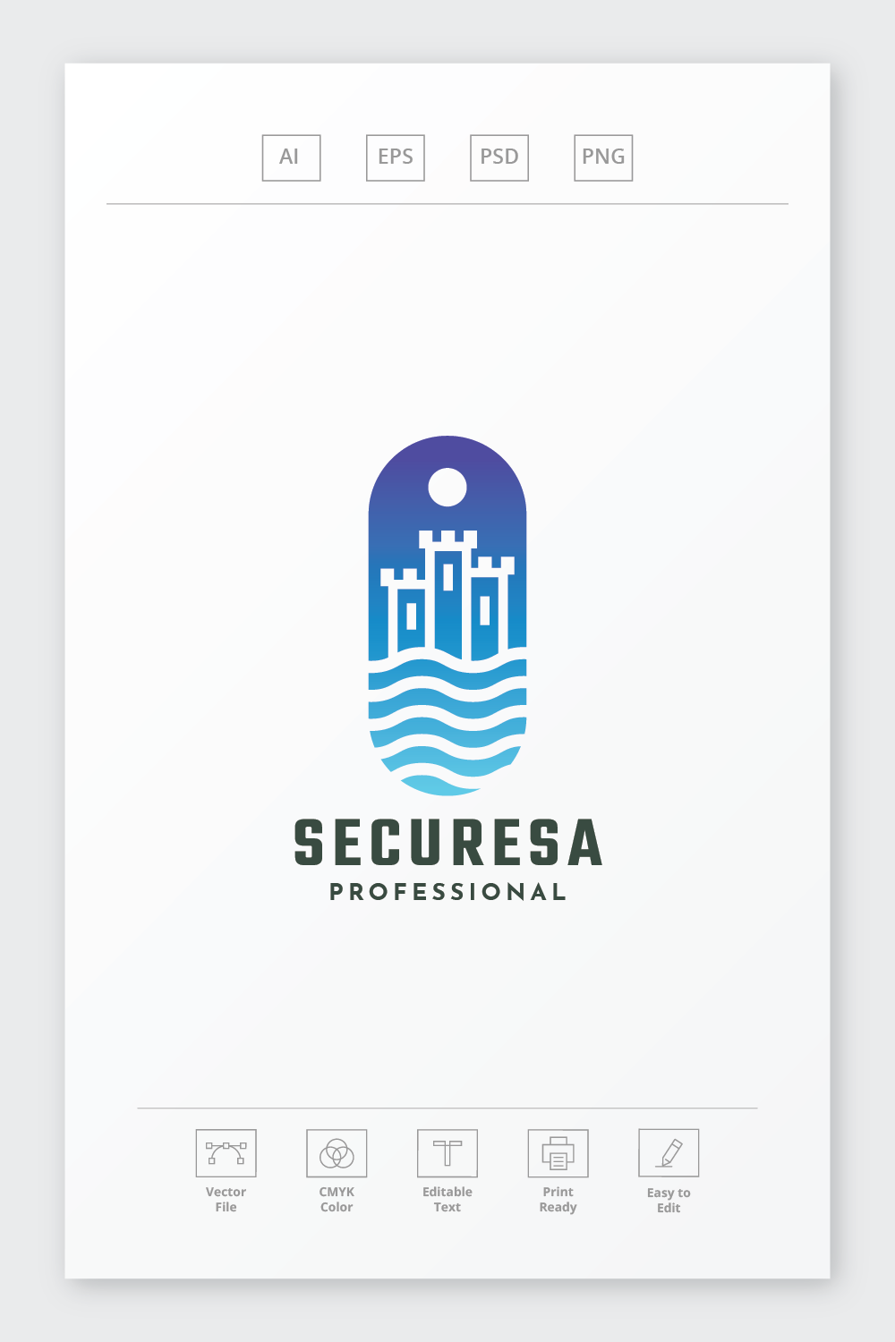 Secure Castle Logo pinterest preview image.