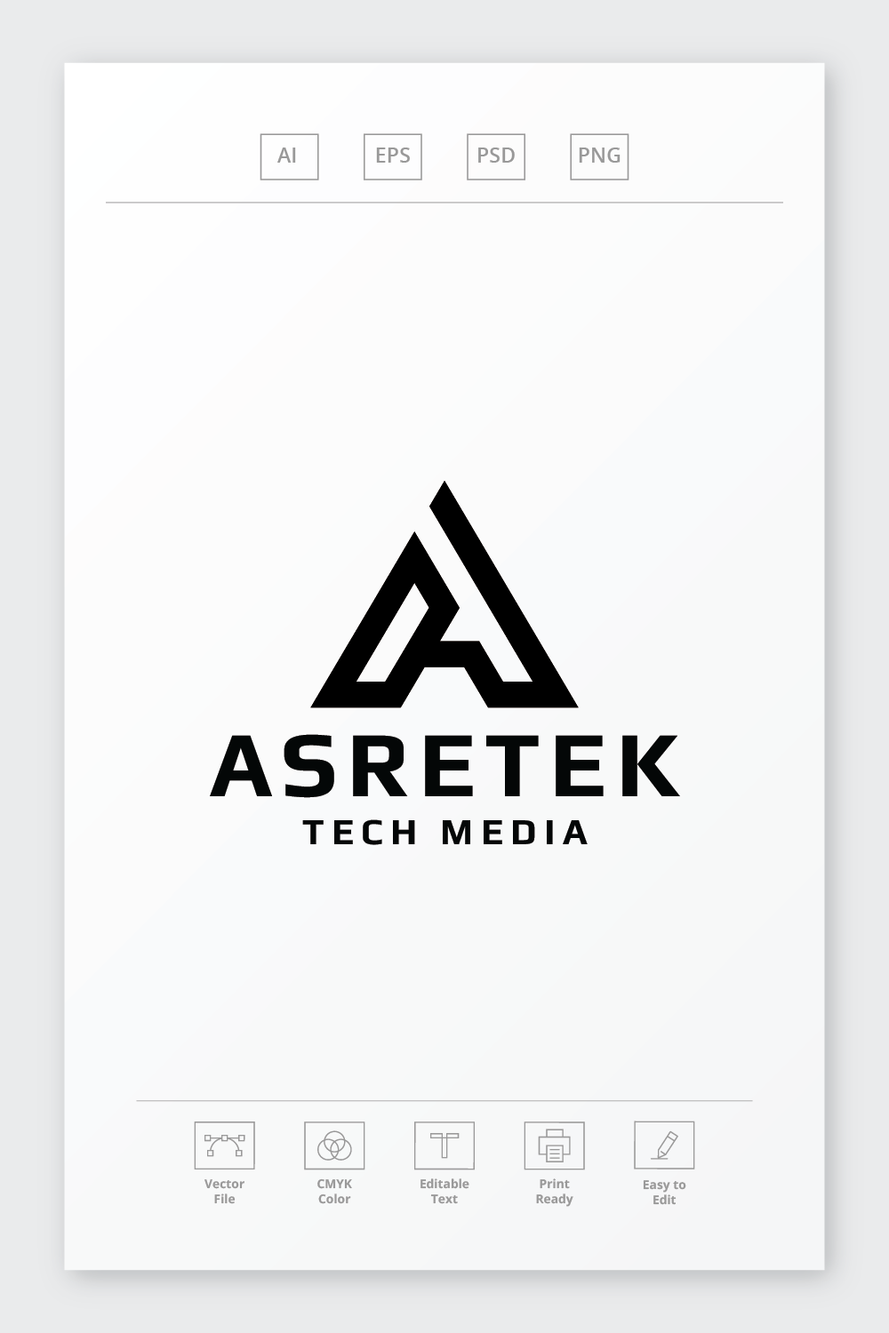 Asretek Letter A Logo pinterest preview image.