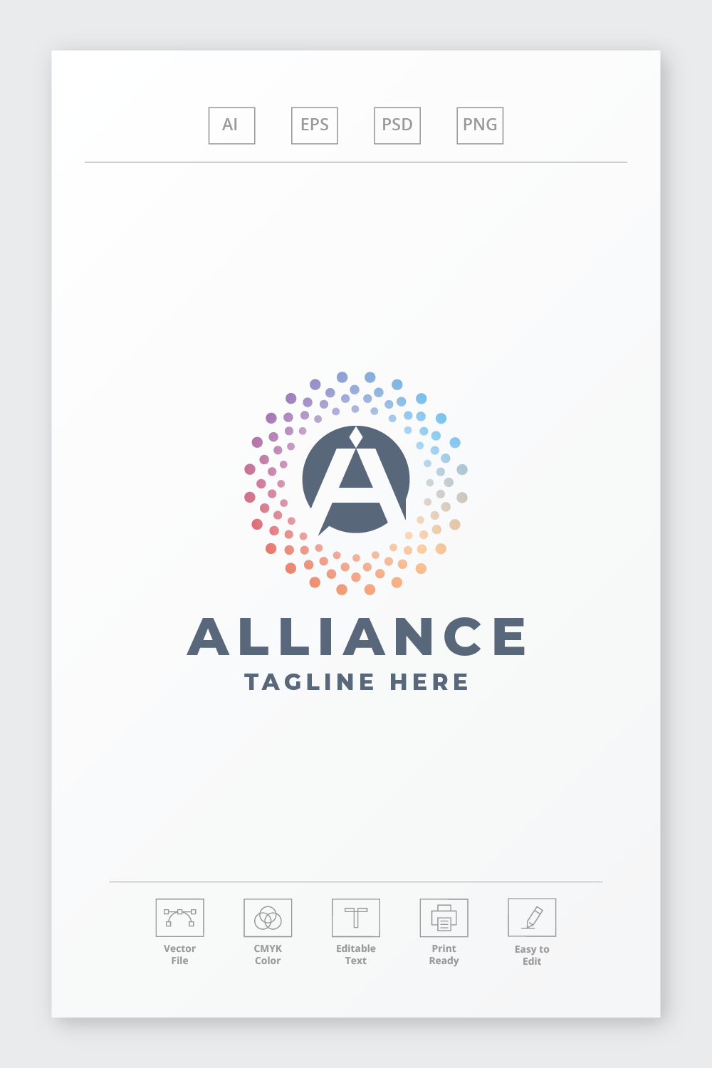 Alliance Letter A Logo pinterest preview image.