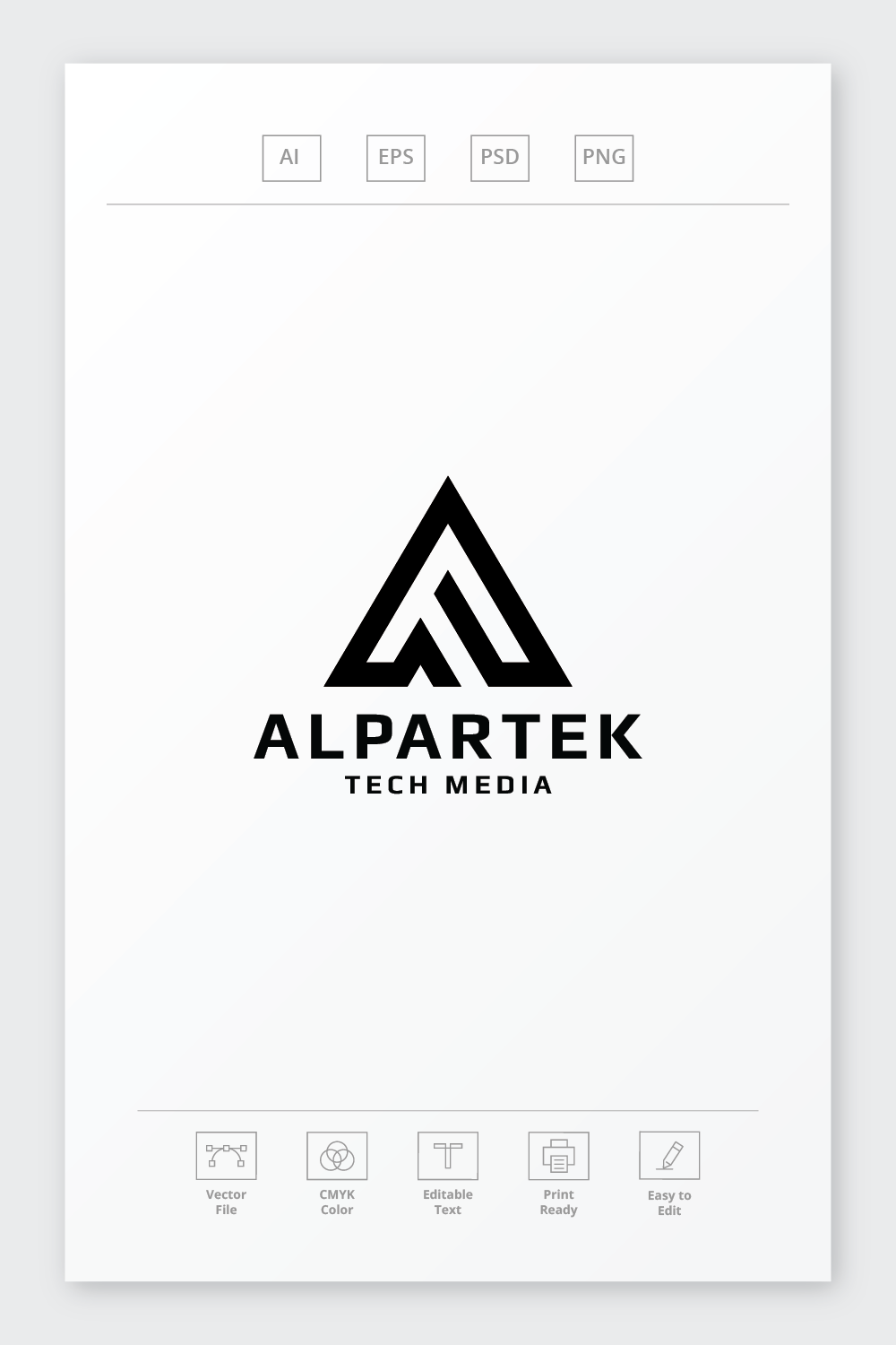 Alpartek Letter A Logo pinterest preview image.