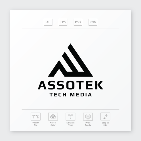 Assotek Letter A Logo cover image.