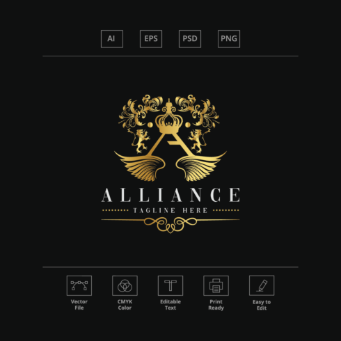Alliance Letter A Logo cover image.