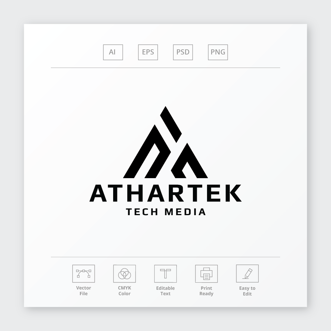 Athartek Letter A Logo preview image.