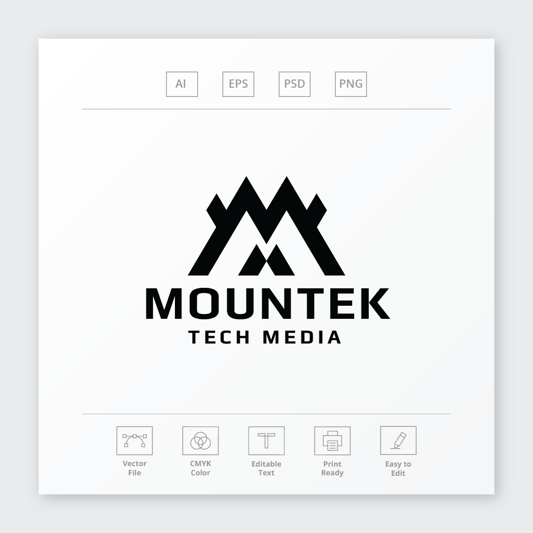 Mountain Letter M Logo preview image.