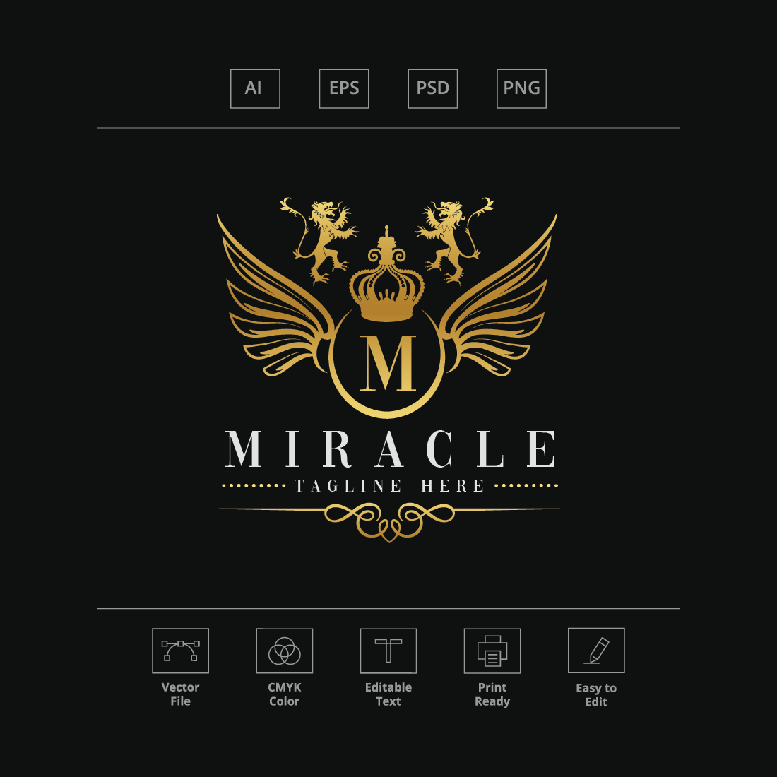 Miracle Letter M Logo preview image.