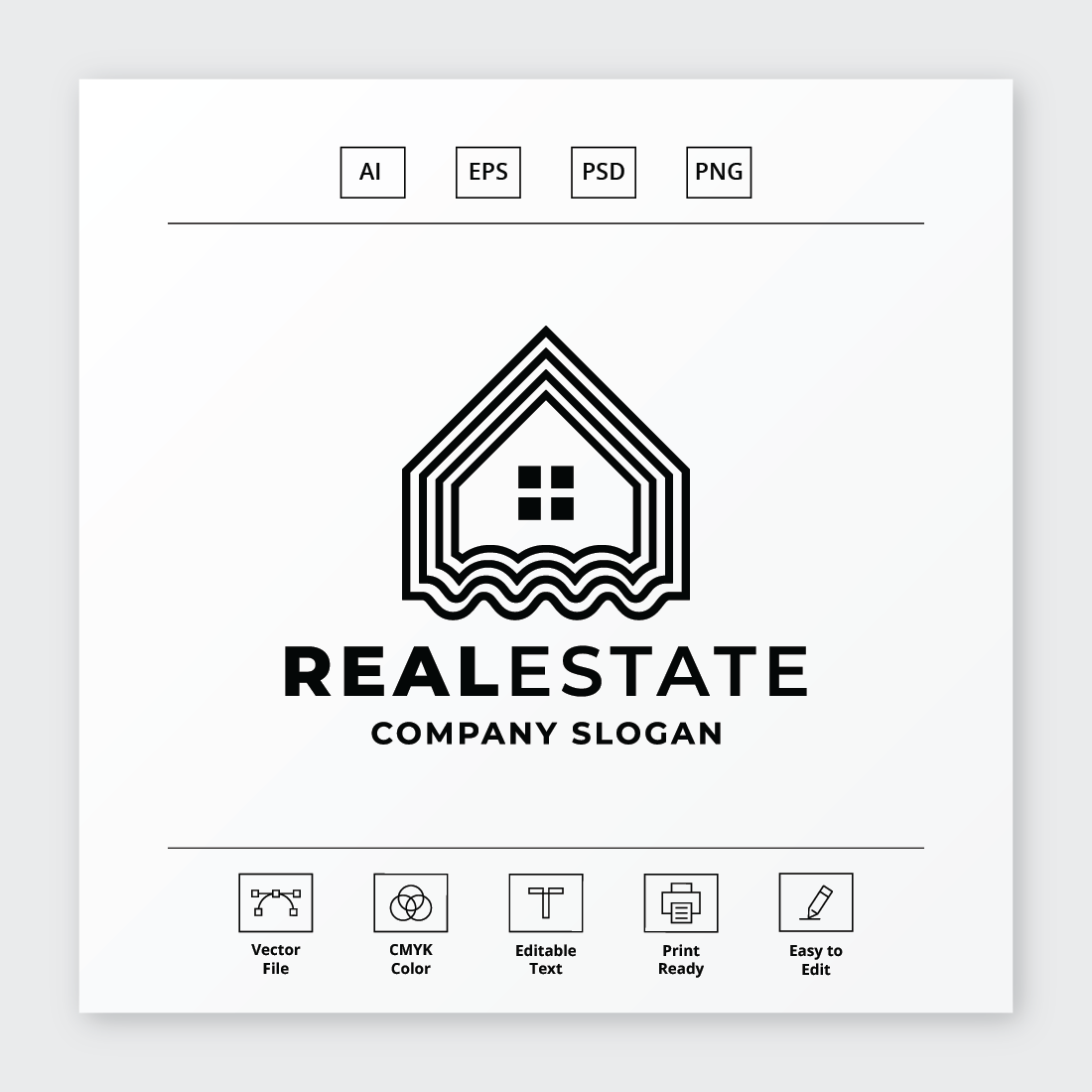 Real Estate Lines Logo preview image.