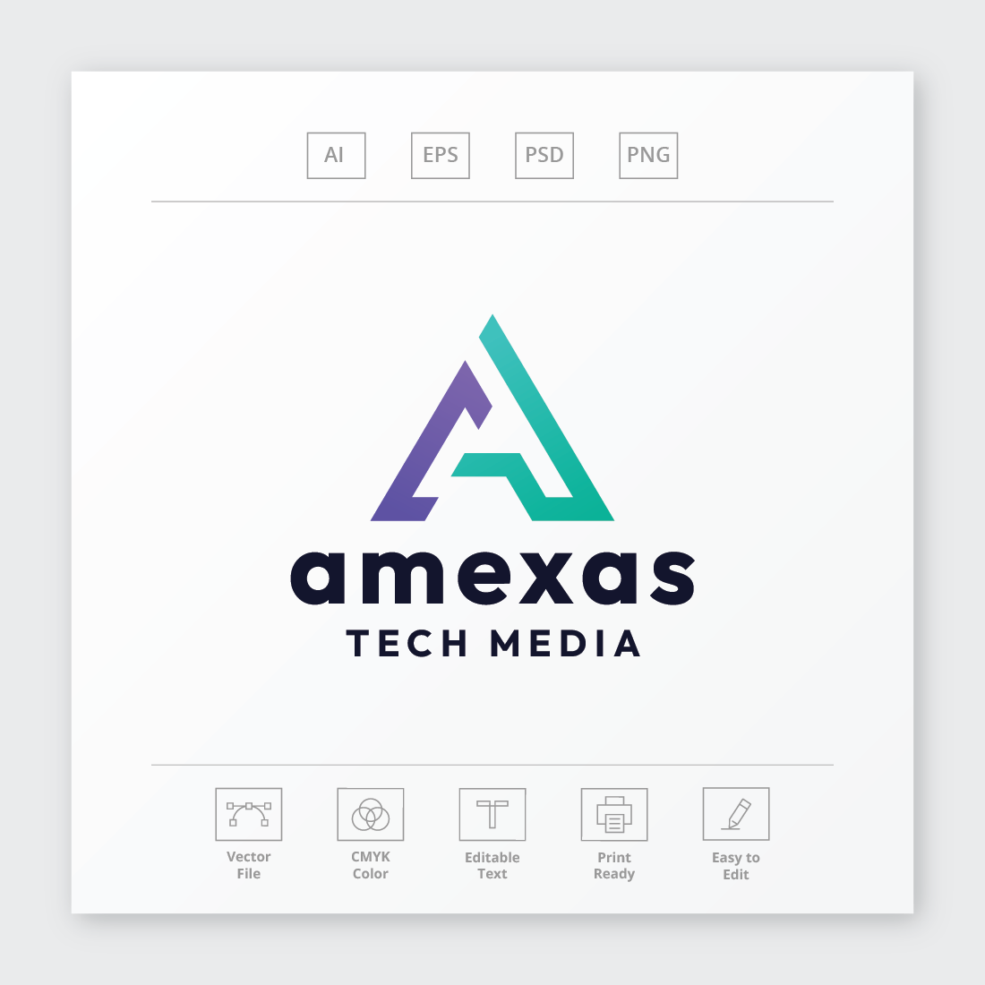 Amexas Letter A Logo preview image.