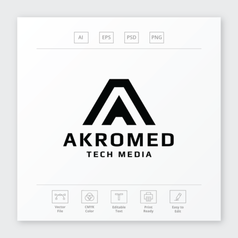 Akromed Letter A Logo cover image.