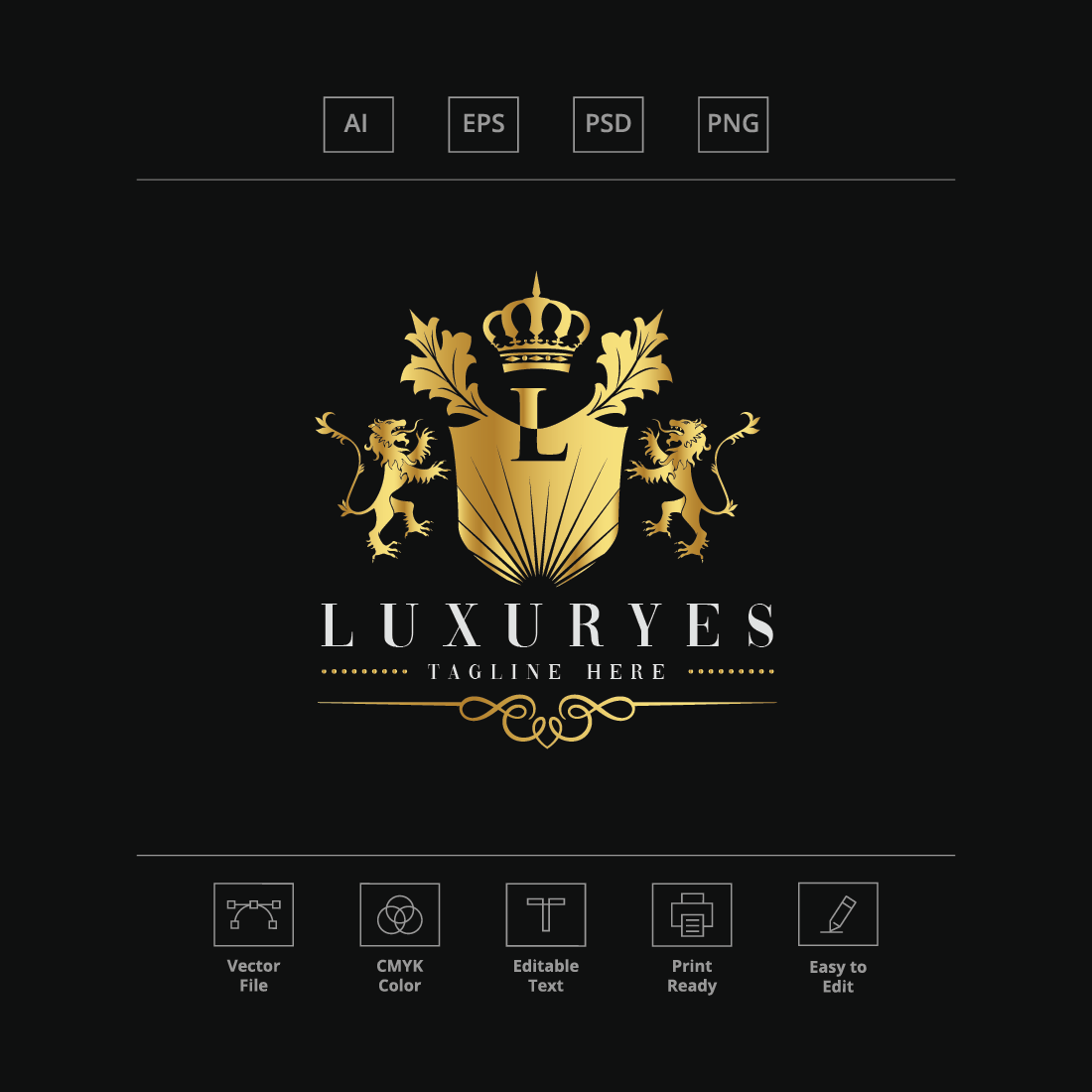 Luxuryes Letter L Logo preview image.
