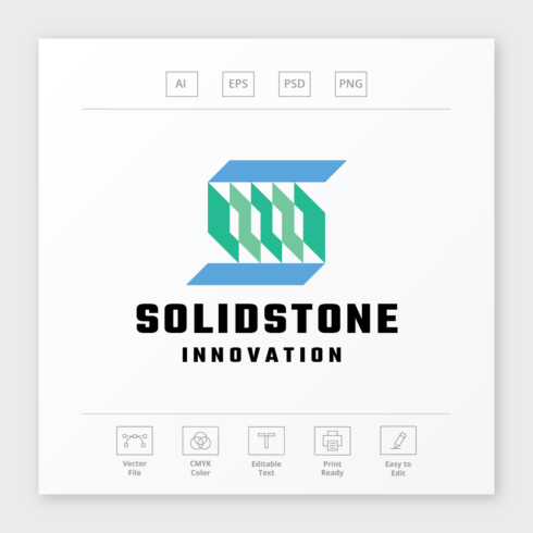 Solid Stone Letter S Logo cover image.