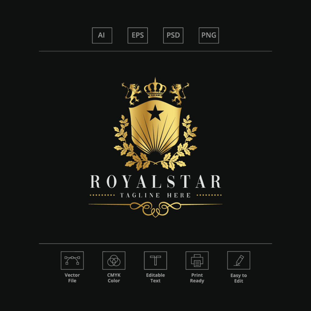 Royalty Star Logo - MasterBundles