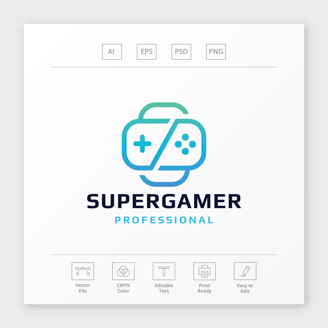 Super Gamer Letter S Logo preview image.