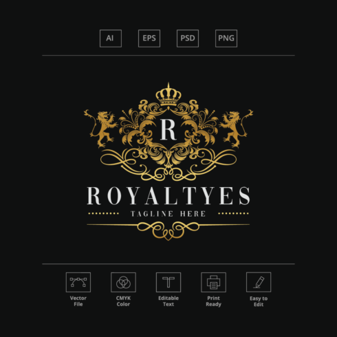 Royaltyes Letter R Logo cover image.