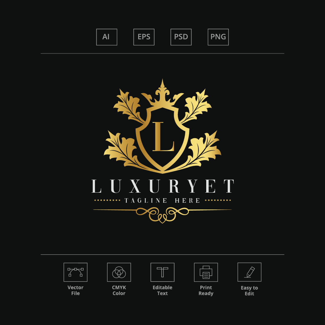 Luxuryet Letter L Logo preview image.
