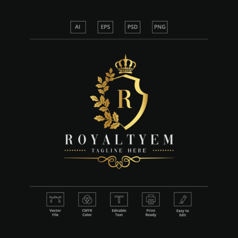 Royaltyem Letter R Logo cover image.