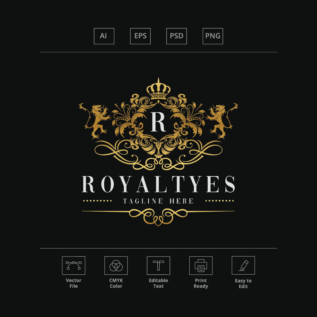Royaltyes Letter R Logo preview image.