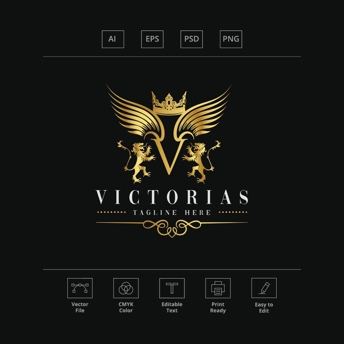 Victorias Letter V Logo preview image.