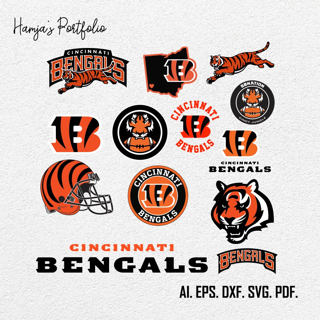 Cincinnati Bengals Vector logo Svg cover image.