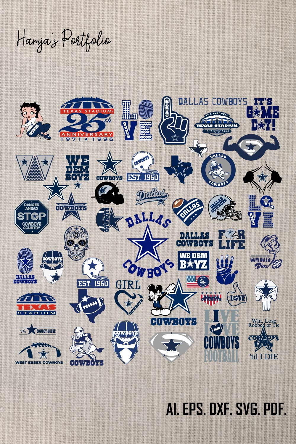 Dallas Cowboys Vector logo Svg pinterest preview image.