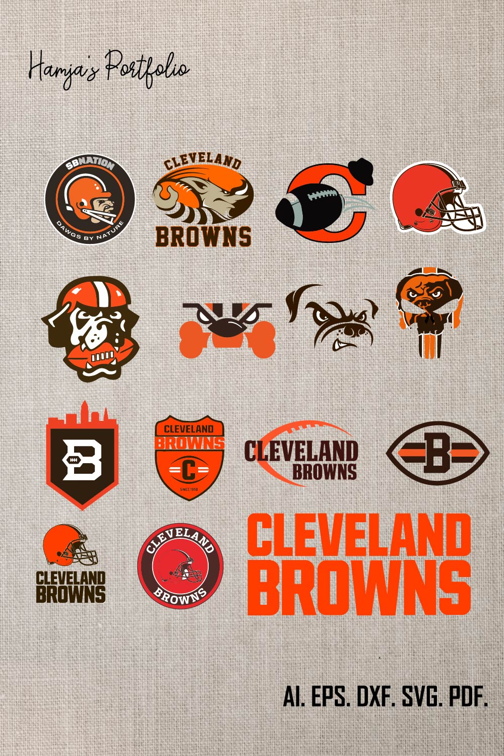 Cleveland Browns Vector logo Svg pinterest preview image.