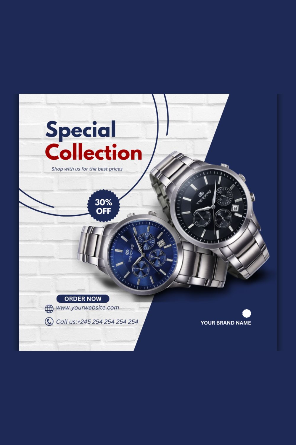1 Instagram sized Canva Watch Special Collection Sale Design Template Bundle – $4 pinterest preview image.